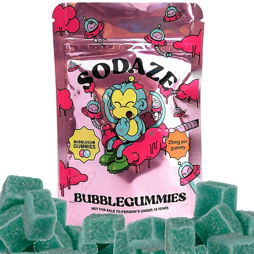 Sodaze Gummies 100mg (4x25mg) - Bubblegummies