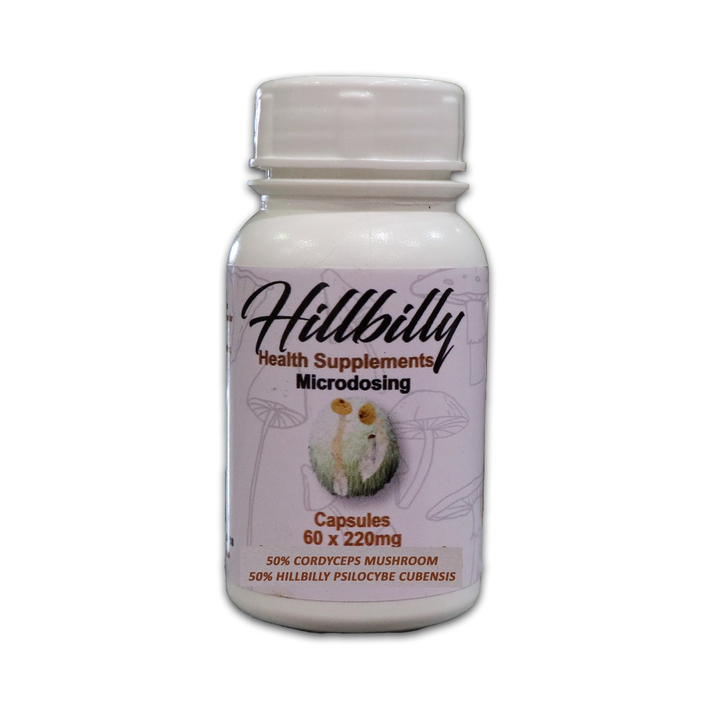 Hillbilly Microstack Psilocybin Microdosing Capsules (Hillbillys + Cordyceps) 220mg