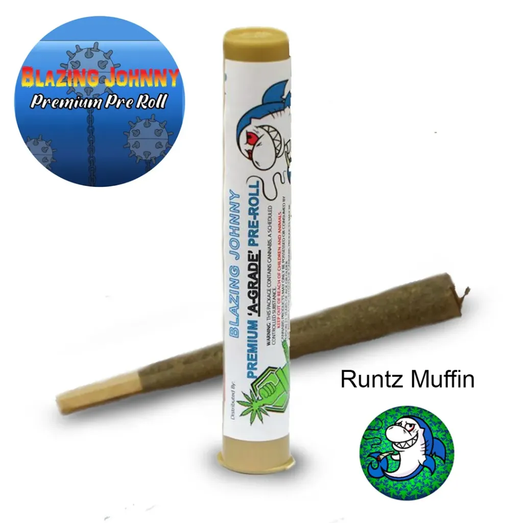 Blazing Johnny Premium Pre-Rolls - Kingsize - Greenhouse - Runtz Muffin (Indica)